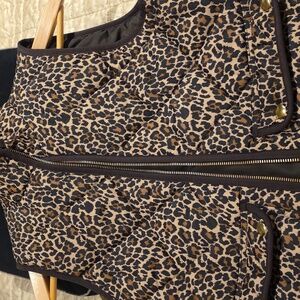 J. Crew Cheetah Print Vest .